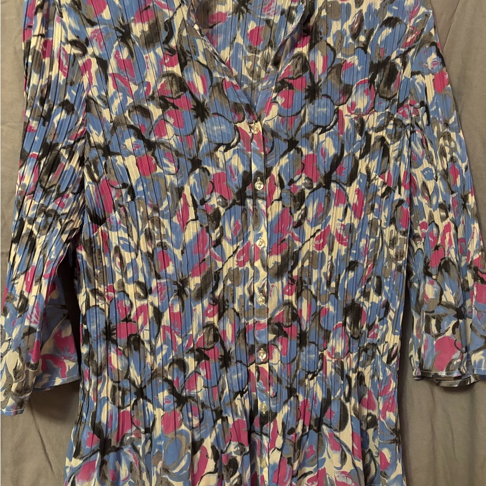 Colorful Abstract Print Blouse